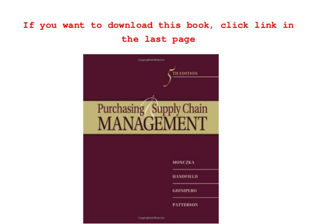 Purchasing And Supply Pdf